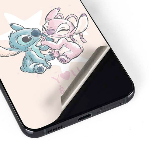 Disney Lilo and Stitch Stitch and Angel Galaxy S22 Plus Skin